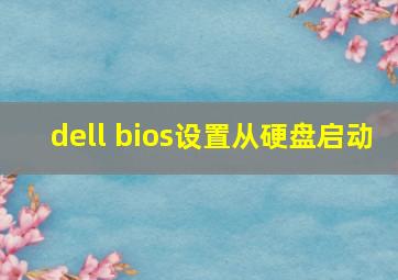 dell bios设置从硬盘启动